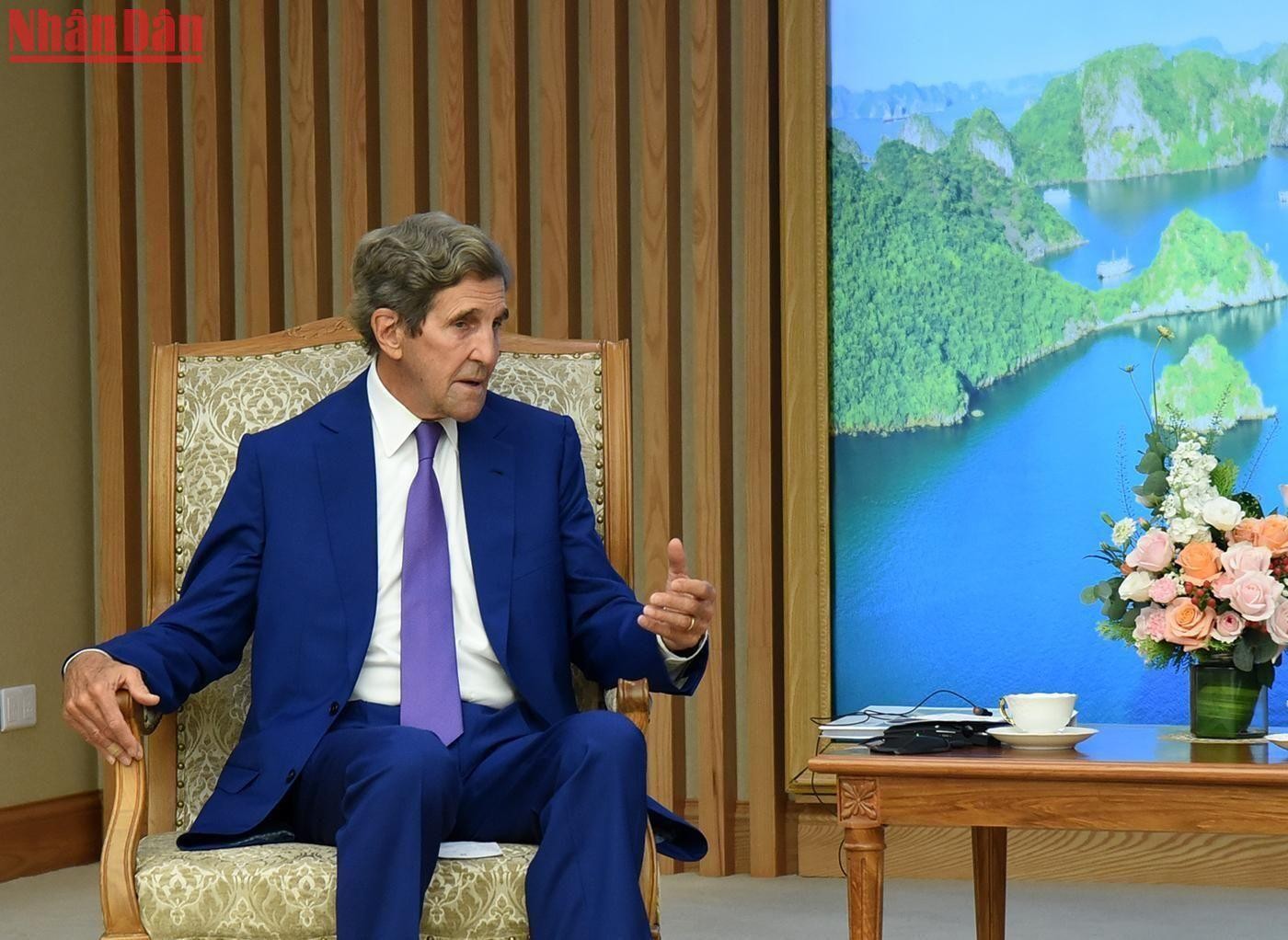 [Ảnh] Thủ tướng Phạm Minh Chính tiếp ông John Kerry, Đặc phái viên của Tổng thống Mỹ về biến đổi khí hậu ảnh 6