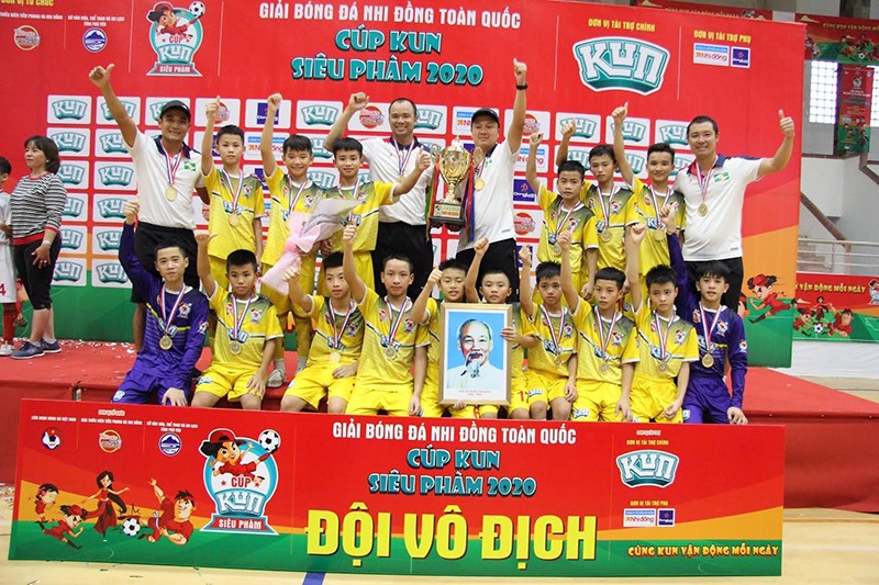 Đội Sông Lam Nghệ An lần thứ 6 vô địch Giải bóng đá Nhi đồng toàn quốc