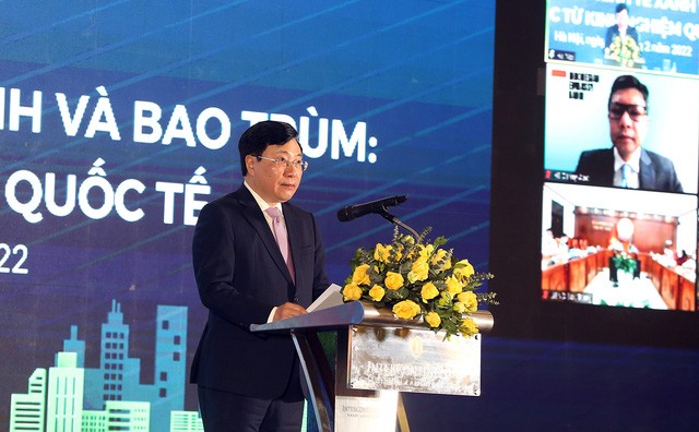 Phó Thủ tướng Thường trực Phạm Bình Minh phát biểu tại Hội nghị. (Ảnh: VGP)