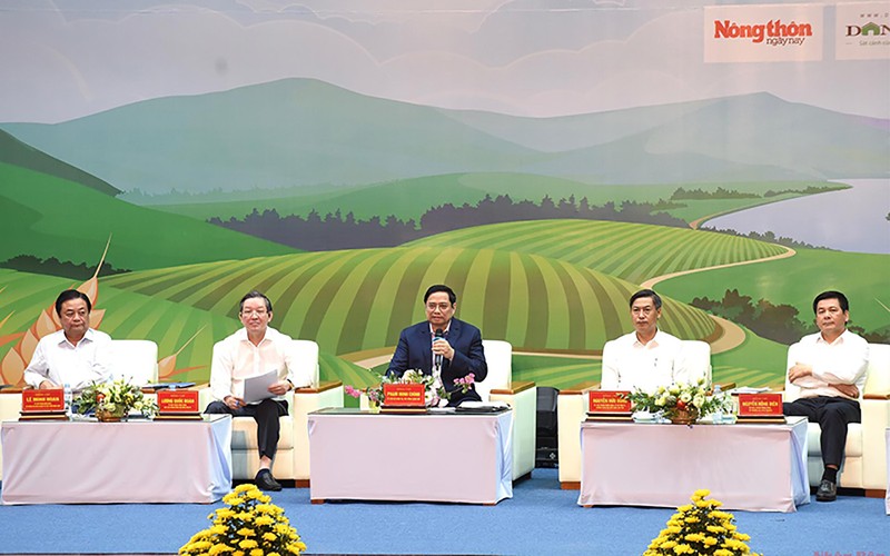 Thủ tướng Chính phủ Phạm Minh Chính chủ trì Hội nghị Thủ tướng Chính phủ đối thoại với nông dân Việt Nam.