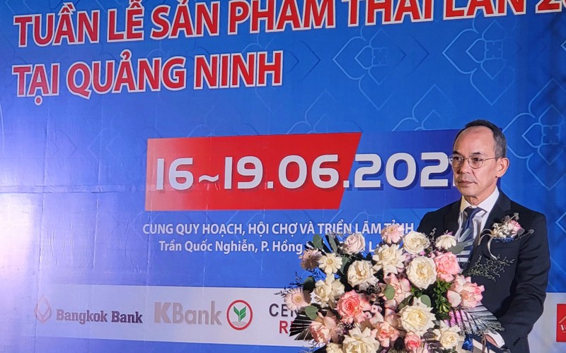 Ông Nikorndej Balankura Đại sứ đặc mệnh toàn quyền Vương Quốc Thái Lan tại Việt Nam phát biểu tại sự kiện.