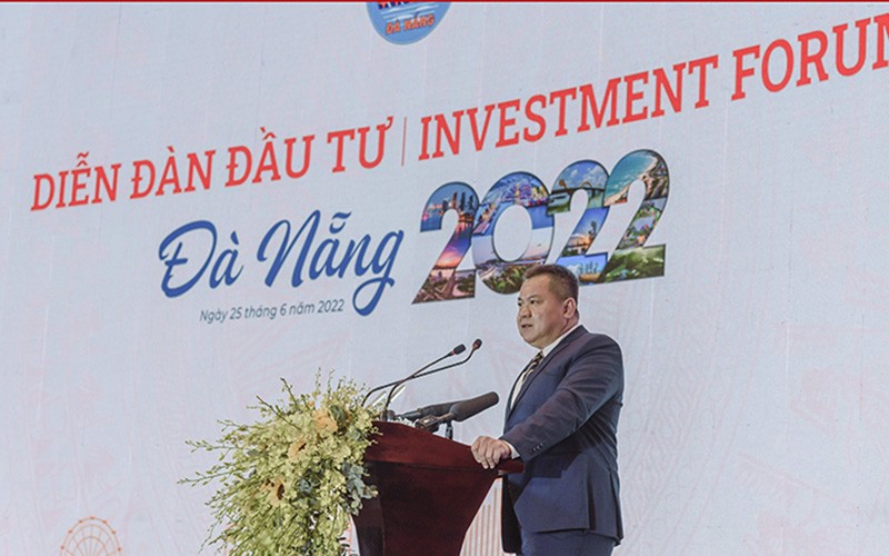 Ông Nguyễn Tâm Tiến, Tổng Giám đốc Trungnam Group hiến kế tại Diễn đàn đầu tư Đà Nẵng 2022.