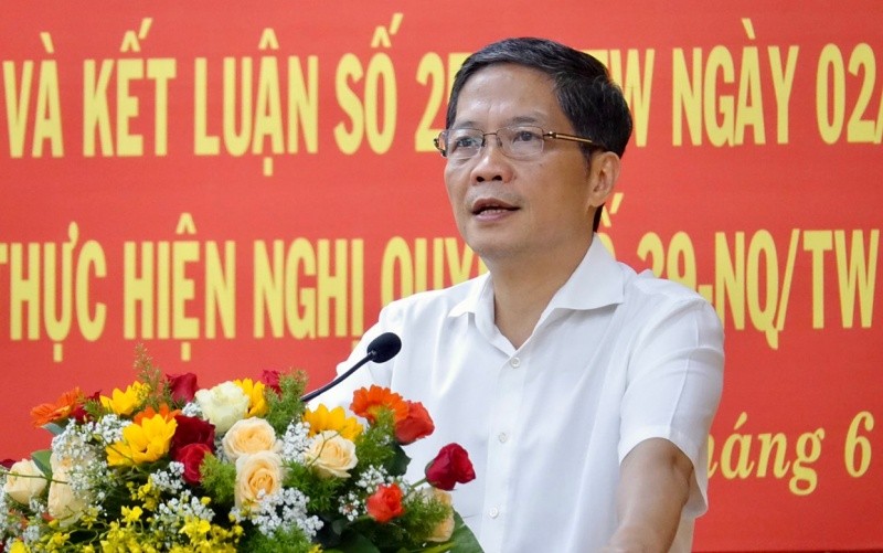 Đồng chí Trần Tuấn Anh, Ủy viên Bộ Chính trị, Trưởng Ban Kinh tế Trung ương phát biểu chỉ đạo Hội nghị.