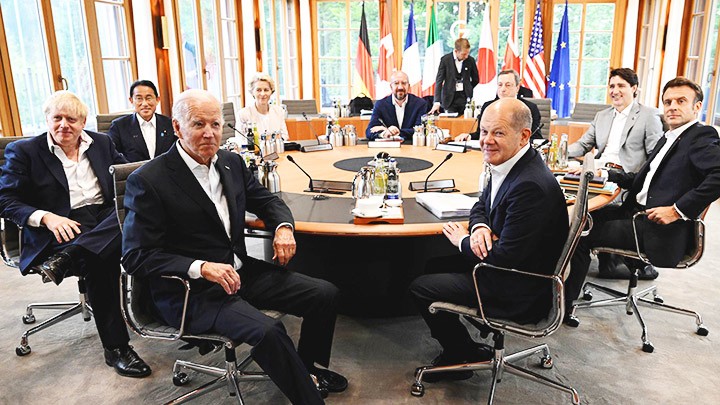 Các nhà lãnh đạo G7 tham dự Hội nghị cấp cao tại Đức. Ảnh: REUTERS