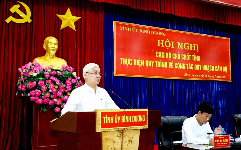 Đồng chí Nguyễn Văn Lợi, Ủy viên Trung ương Đảng, Bí thư Tỉnh ủy Bình Dương phát biểu ý kiến tại buổi công bố Quyết định thành lập Ban Chỉ đạo.