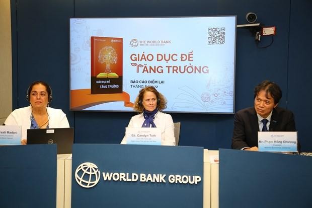 Lãnh đạo Ngân hàng Thế giới tại buổi họp báo. (Ảnh: Vietnam+) 