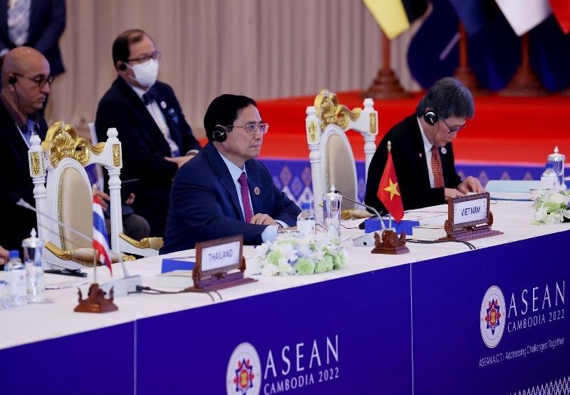 Thủ tướng Phạm Minh Chính tại Hội nghị Cấp cao ASEAN-Hoa Kỳ. (Ảnh: NHẬT BẮC)