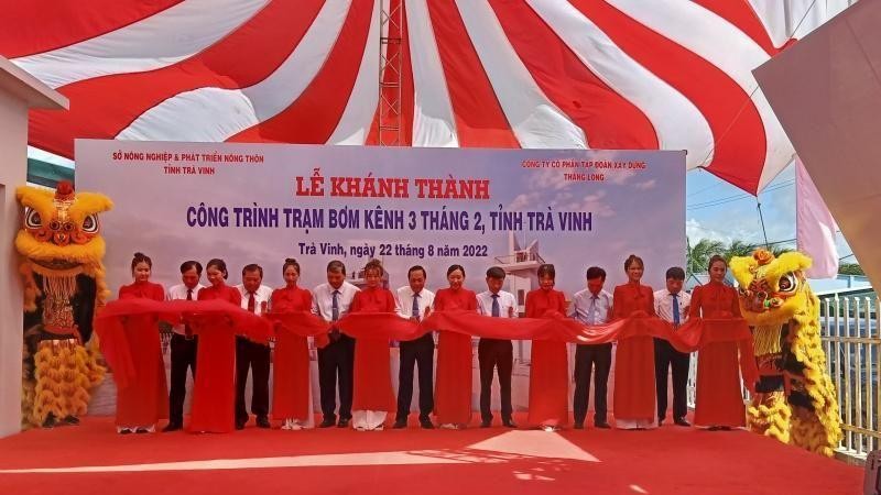 Khánh thành Trạm bơm Kênh 3 tháng 2, tại xã Ngãi Hùng, huyện Tiểu Cần, tỉnh Trà Vinh.