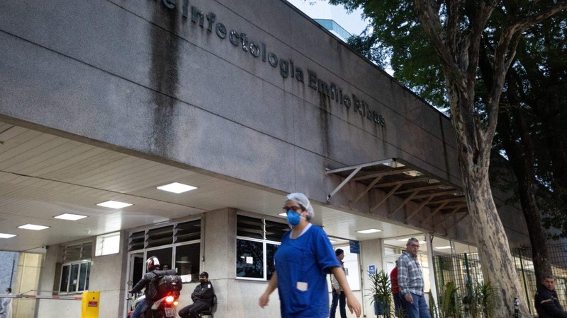 Bệnh viện Emílio Ribas tại Sao Paulo, nơi xác nhận ca bệnh đậu mùa khỉ đầu tiên ở Brazil. (Ảnh: CJPress/Folhapress)