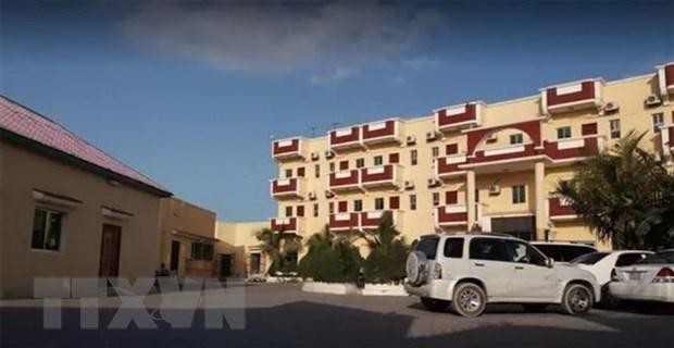 Quang cảnh bên ngoài khách sạn Hayat ở thủ đô Mogadishu, Somalia. (Ảnh: Repubblica/TTXVN)