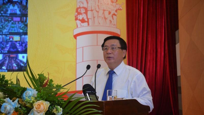Giám đốc Học viện Chính trị Quốc gia Hồ Chí Minh Nguyễn Xuân Thắng phát biểu đề dẫn khai mạc hội thảo.
