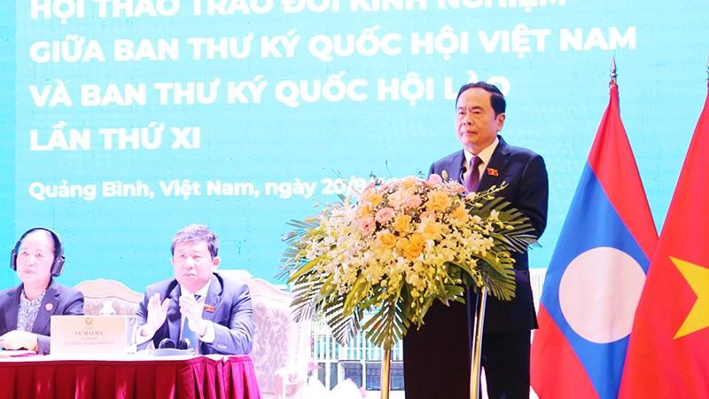 Phó Chủ tịch Thường trực Quốc hội Trần Thanh Mẫn phát biểu chào mừng Hội thảo.
