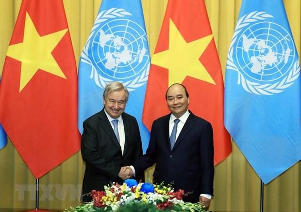 Tổng Thư ký Liên hợp quốc kết thúc chuyến thăm chính thức Việt Nam ảnh 1