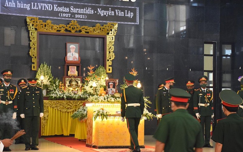 Lễ truy điệu và tiễn đưa Anh hùng Lực lượng vũ trang nhân dân Kostas Sarantidis-Nguyễn Văn Lập.