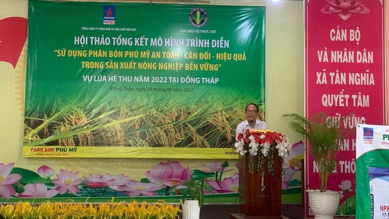 Ông Lê Văn Thiệt-Phó Cục trưởng Cục Bảo vệ thực vật phát biểu tại hội thảo.