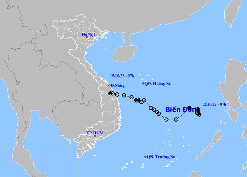 Áp thấp nhiệt đới tiếp tục suy yếu và tan dần. (Nguồn: nchmf.gov.vn)