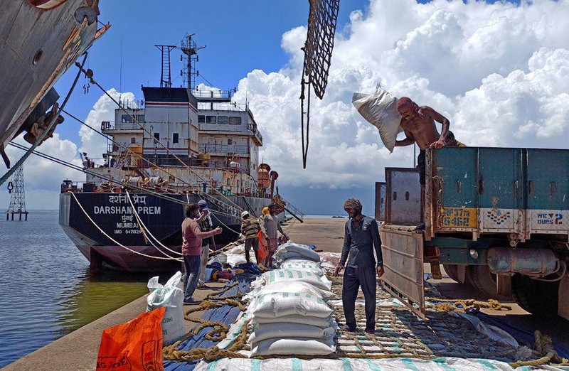 Kakinada Anchorage - cảng xuất khẩu gạo chính của Ấn Độ. (Ảnh: Reuters)