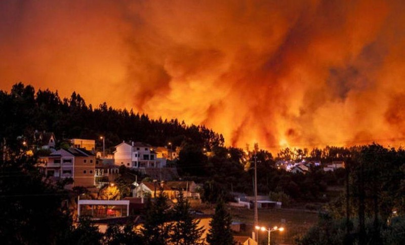 Hình ảnh vụ hỏa hoạn nghiêm trọng tại Công viên quốc gia Peneda-Geres, Bồ Đào Nha. (Nguồn: EPA/Báo Thế giới và Việt Nam)