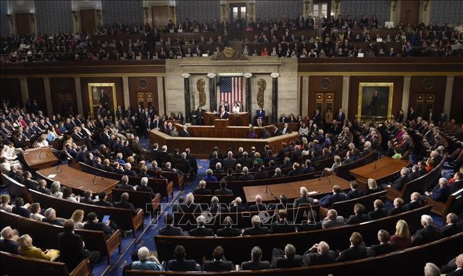 Toàn cảnh một phiên họp Quốc hội Mỹ ở Washington DC. (Ảnh: AFP/TTXVN)