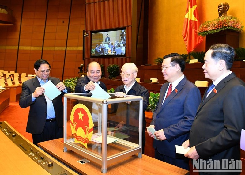 [Ảnh] Tổng Bí thư Nguyễn Phú Trọng dự phiên họp về công tác nhân sự của Quốc hội ảnh 4