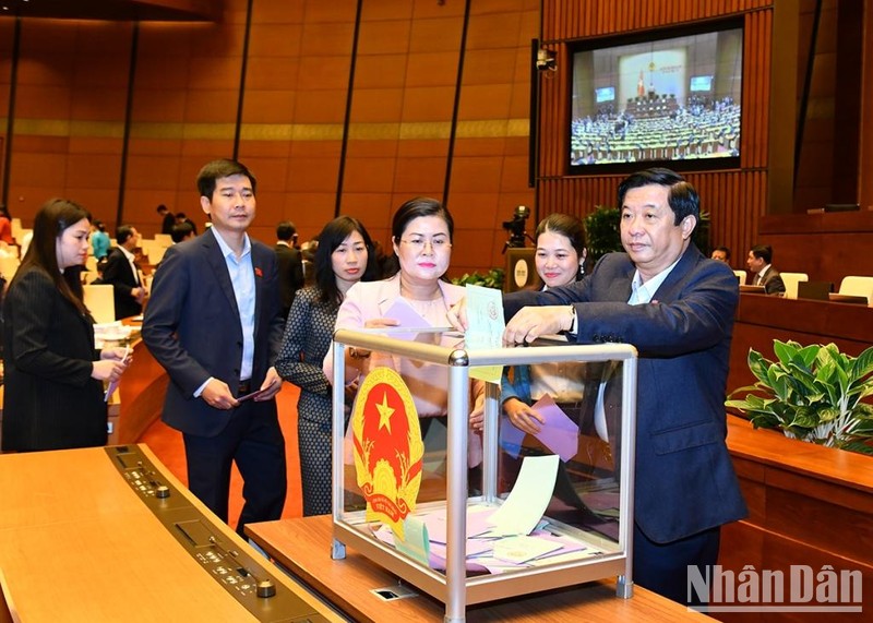 [Ảnh] Tổng Bí thư Nguyễn Phú Trọng dự phiên họp về công tác nhân sự của Quốc hội ảnh 5