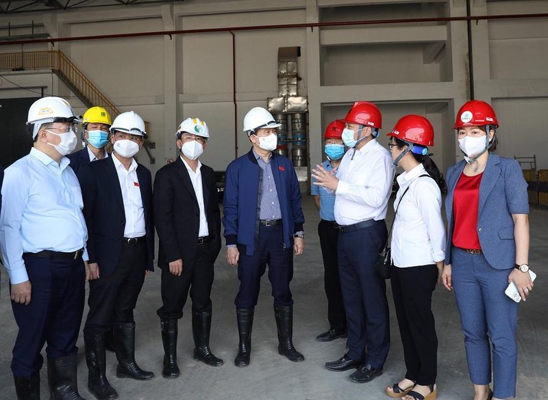 Đoàn giám sát của Thường trực HĐND thành phố Hà Nội làm việc tại dự án Nhà máy Điện rác Sóc Sơn