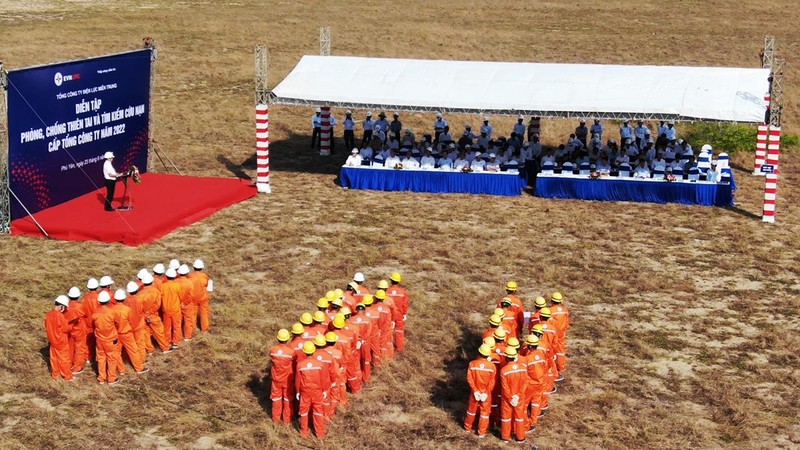 EVNCPC tổ chức diễn tập phòng, chống thiên tai và tìm kiếm cứu nạn năm 2022.