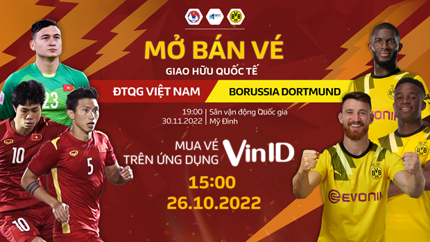 Mở bán vé trận đấu giao hữu đội tuyển Việt Nam gặp CLB Borussia Dortmund ảnh 1