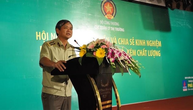 Ông Đỗ Thanh Lam – Phó Cục trưởng Quản lý thị trường chia sẻ tại hội nghị.